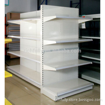 Punched back panel shelf used supermarket equipment